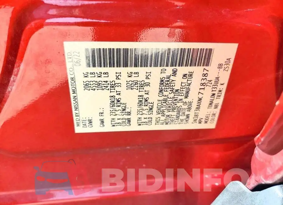 5N1BT3BAXNC718387 Photo# 12