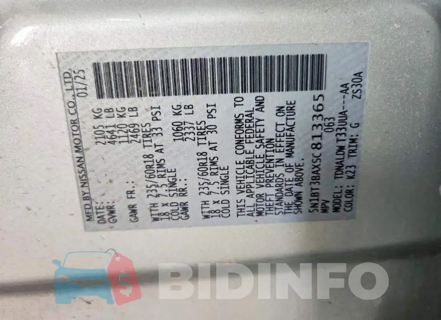 5N1BT3BAXSC813365 Photo# 14