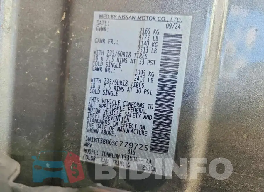 5N1BT3BB6SC779725 Photo# 14