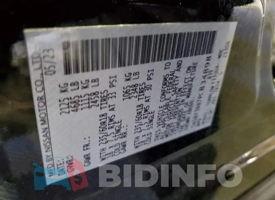 5N1BT3BB7PC834898 Photo# 14