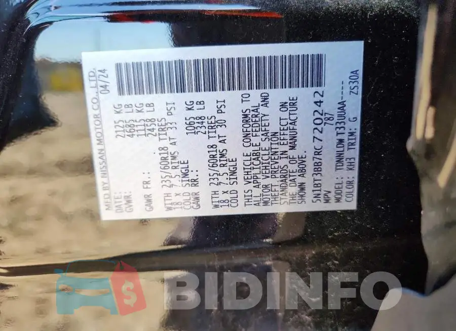 5N1BT3BB7RC720242 Photo# 13