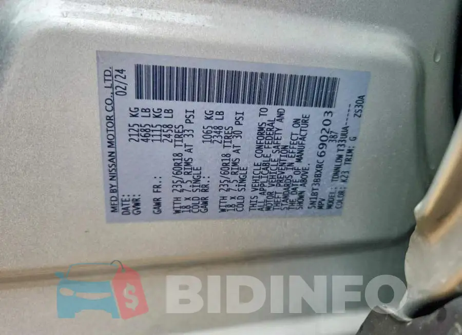 5N1BT3BBXRC690203 Photo# 12