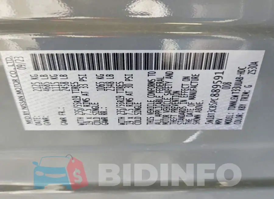 5N1BT3CB5PC889591 Photo# 14