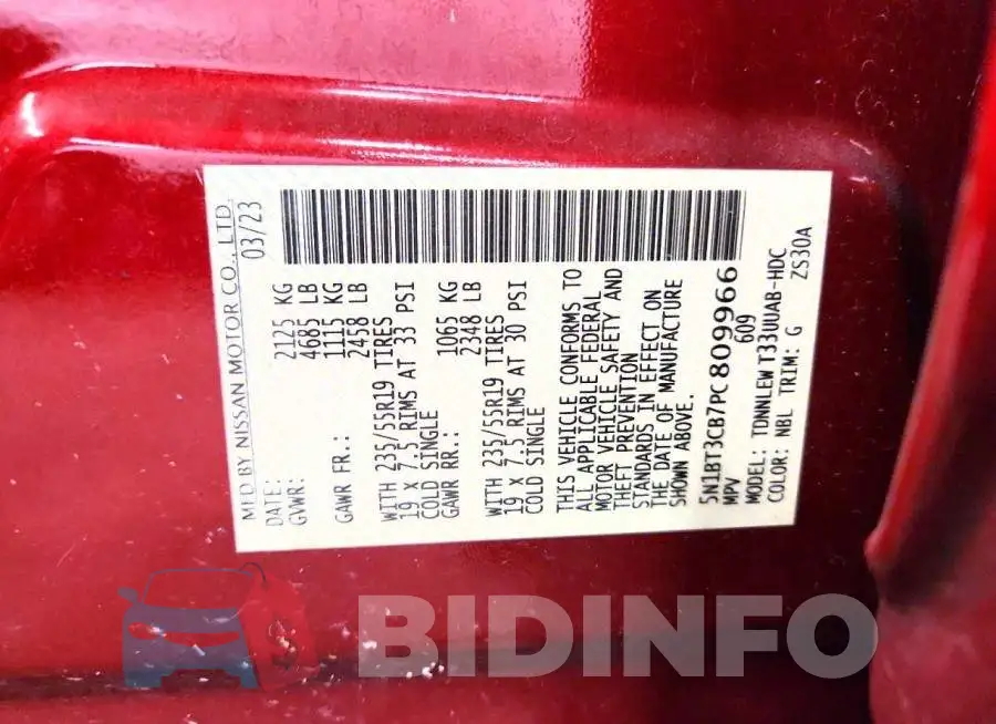 5N1BT3CB7PC809966 Photo# 13