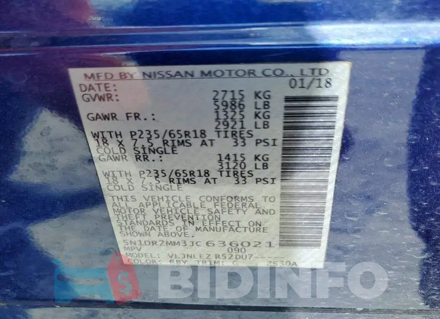 5N1DR2MM3JC636021 Photo# 14