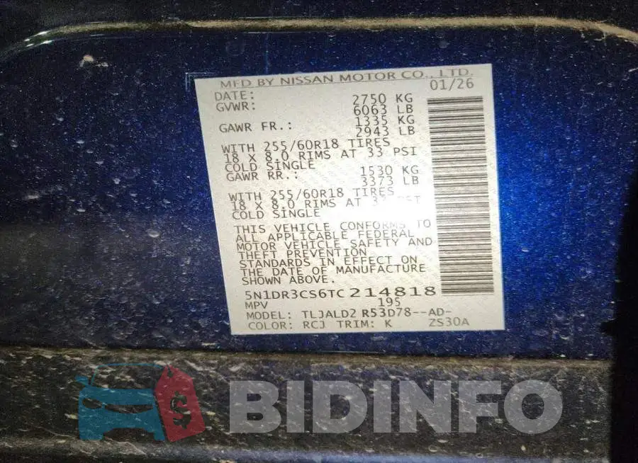 5N1DR3CS6TC214818 Photo# 13