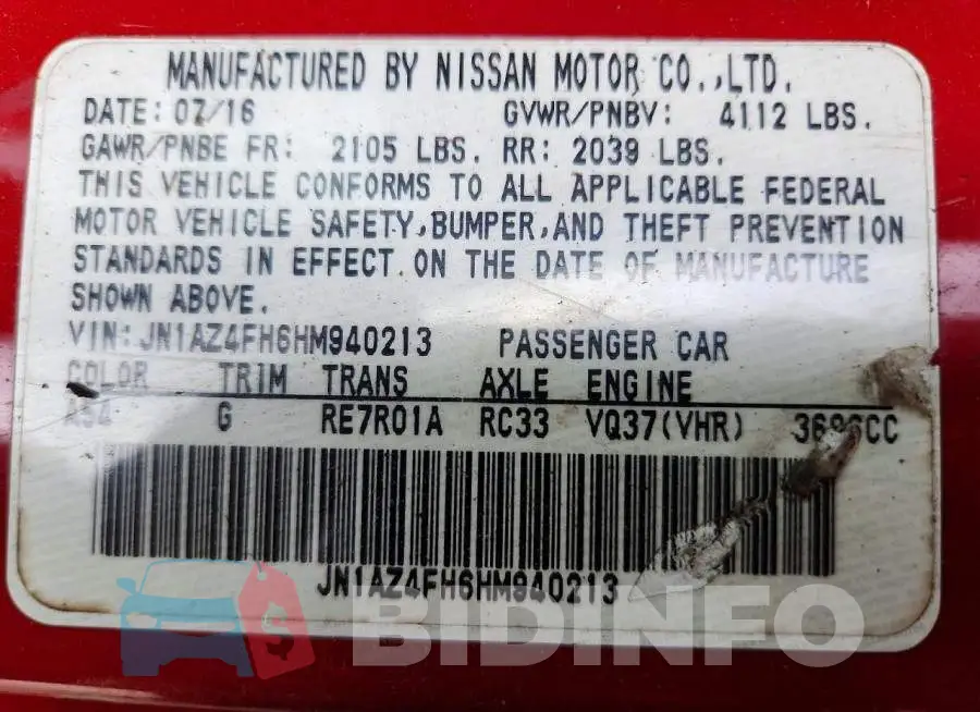 JN1AZ4FH6HM940213 Photo# 13