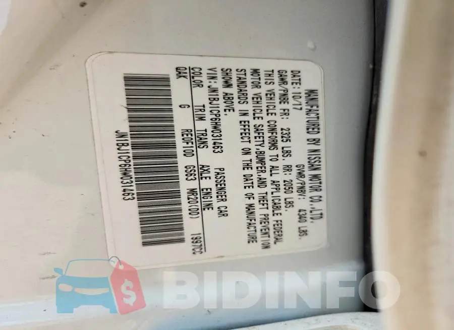 JN1BJ1CP6HW031463 Photo# 14