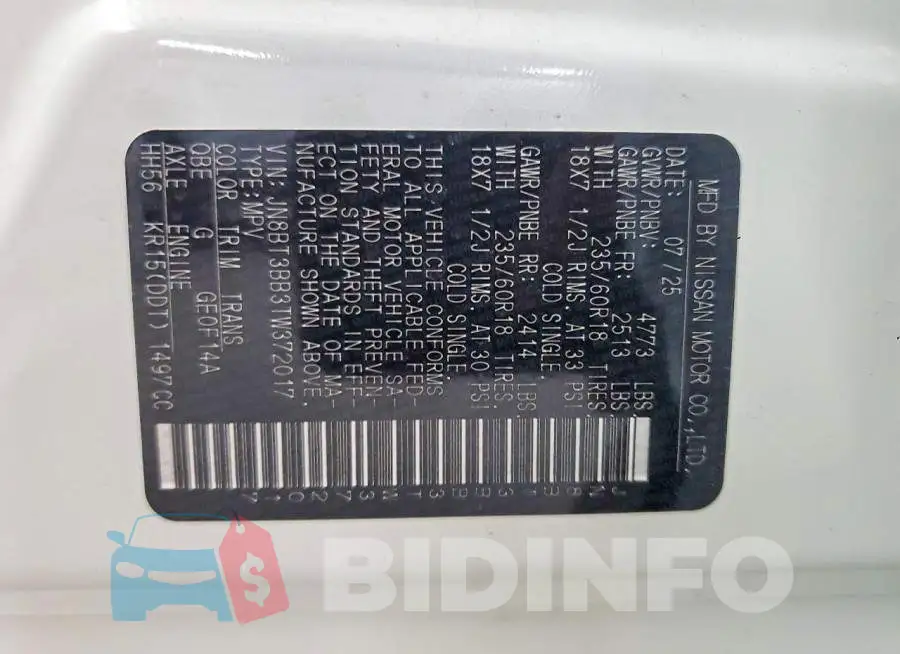JN8BT3BB3TW372017 Photo# 13