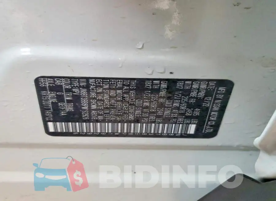 JN8BT3BB8PW192926 Photo# 14