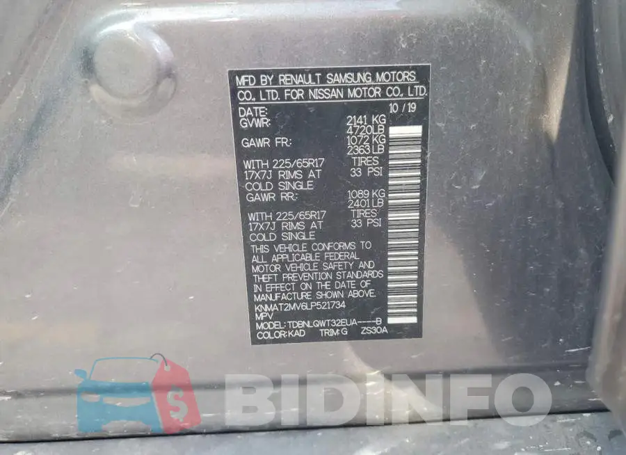 KNMAT2MV6LP521734 Photo# 14