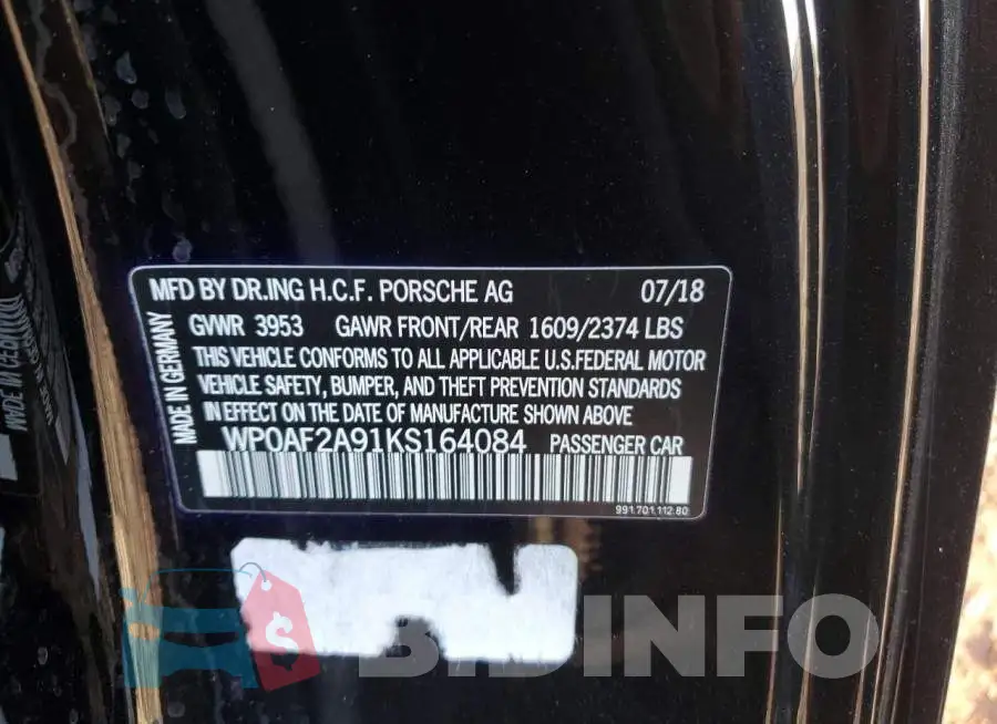 WP0AF2A91KS164084 Photo# 12