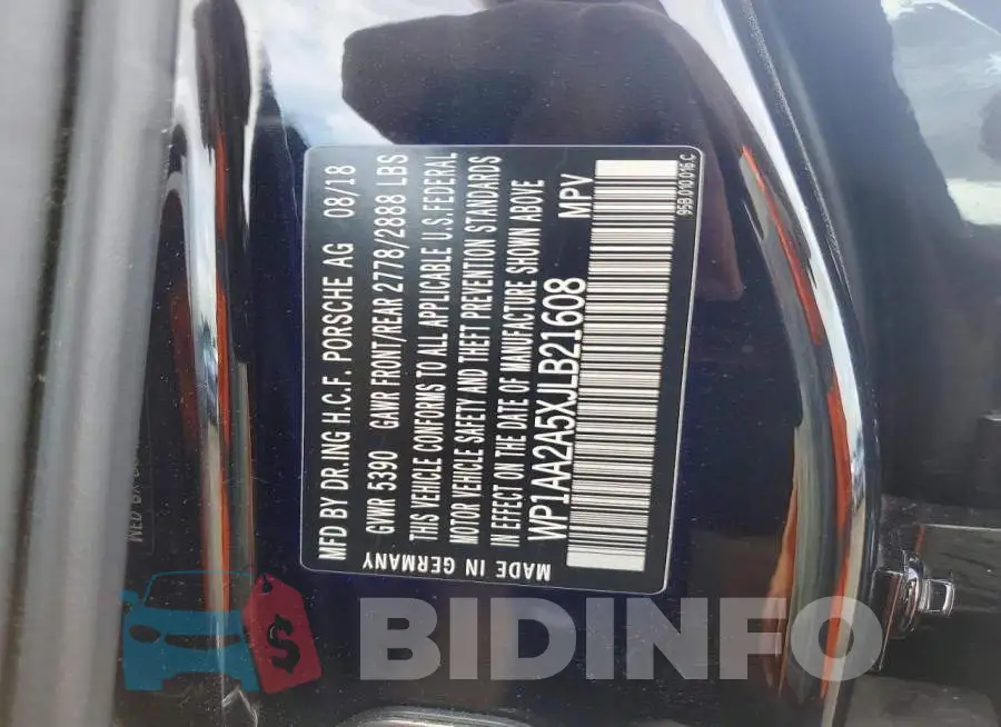 WP1AA2A5XJLB21608 Photo# 13