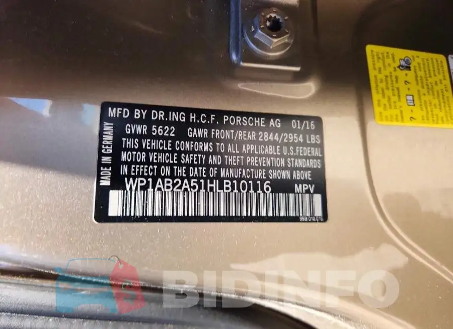 WP1AB2A51HLB10116 Photo# 13