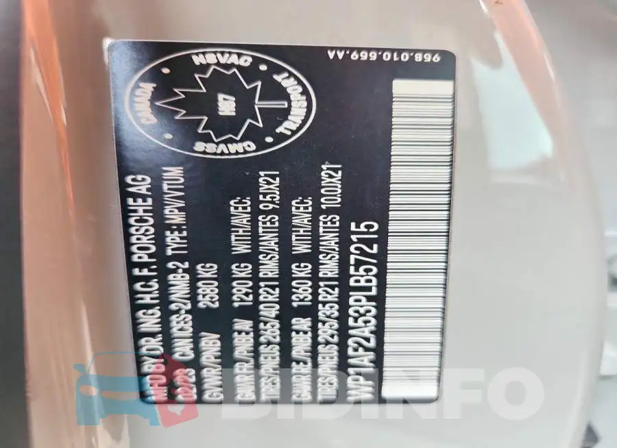 WP1AF2A53PLB57215 Photo# 12