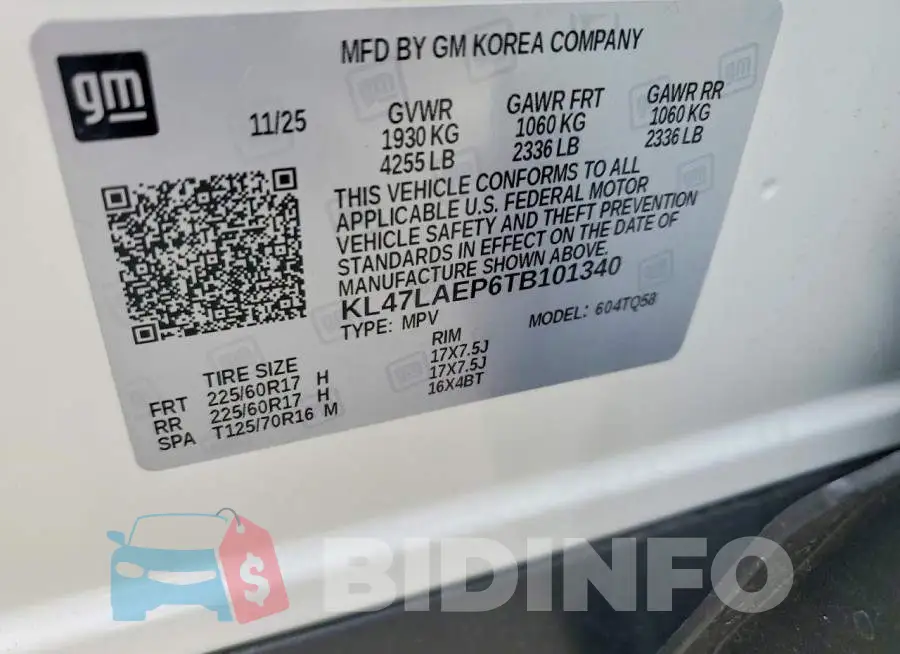 KL47LAEP6TB101340 Photo# 13
