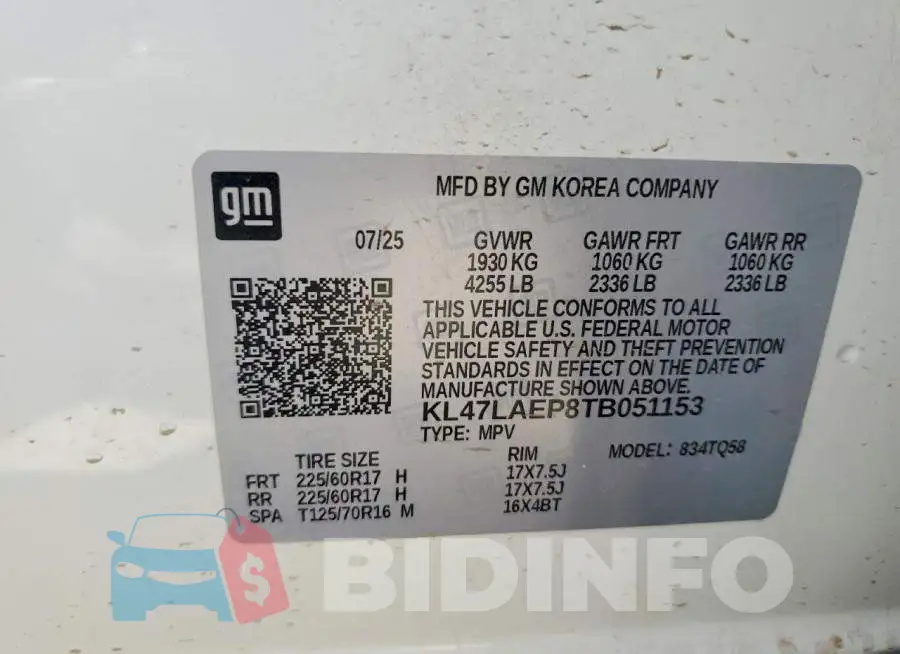 KL47LAEP8TB051153 Photo# 12