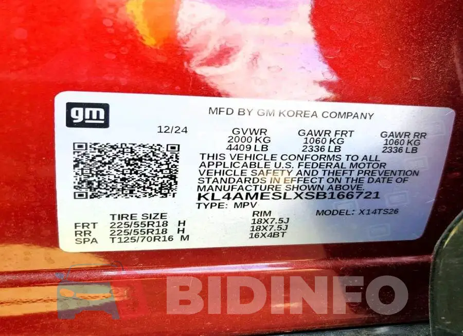 KL4AMESLXSB166721 Photo# 13