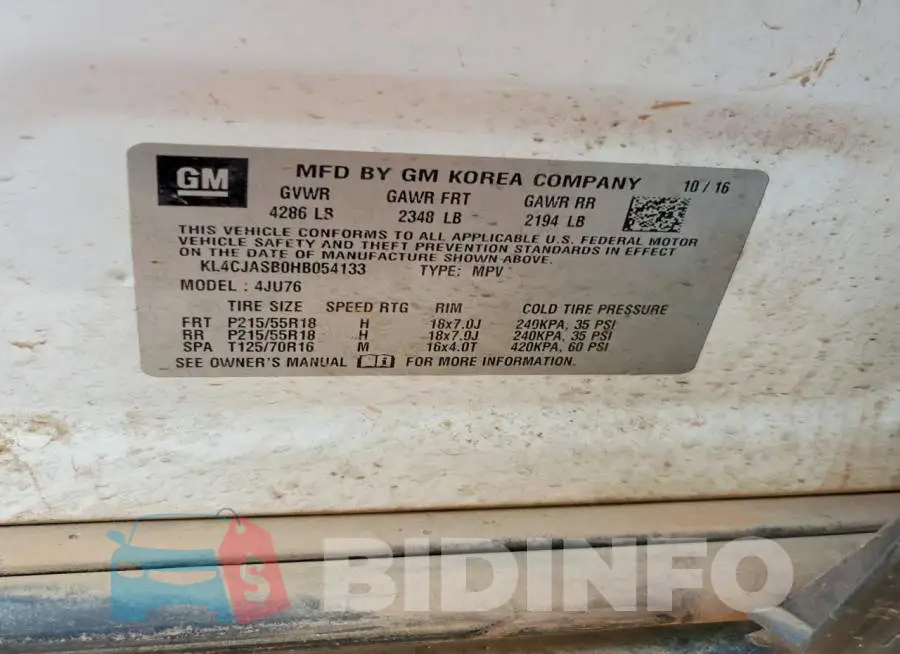 KL4CJASB0HB054133 Photo# 12