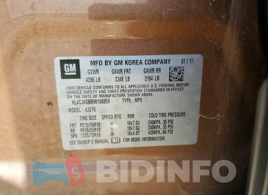 KL4CJASB0HB106859 Photo# 12