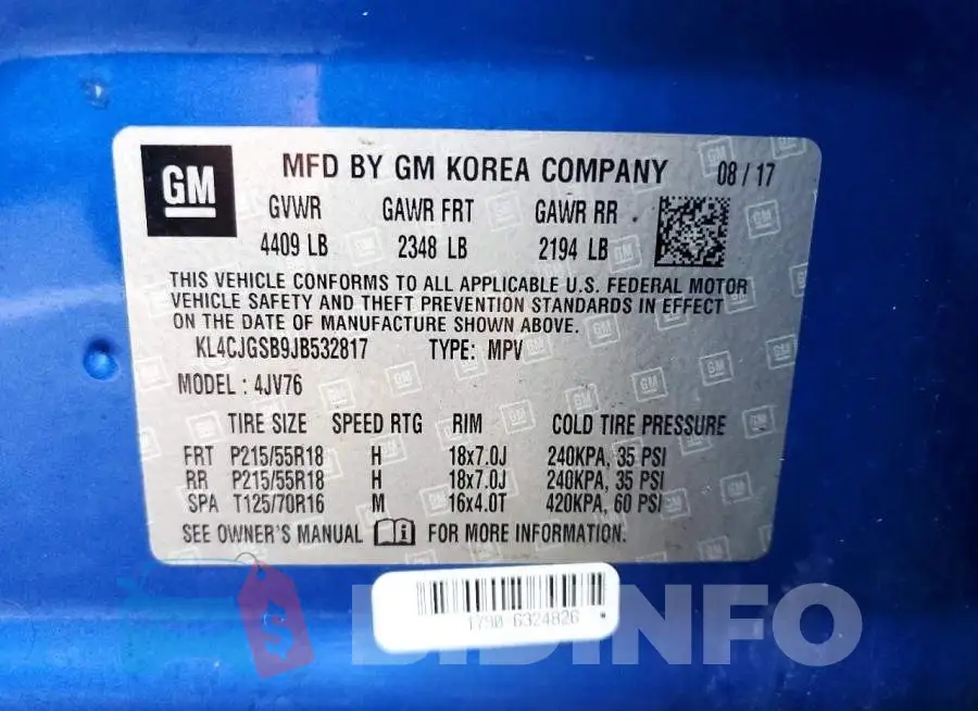 KL4CJGSB9JB532817 Photo# 13