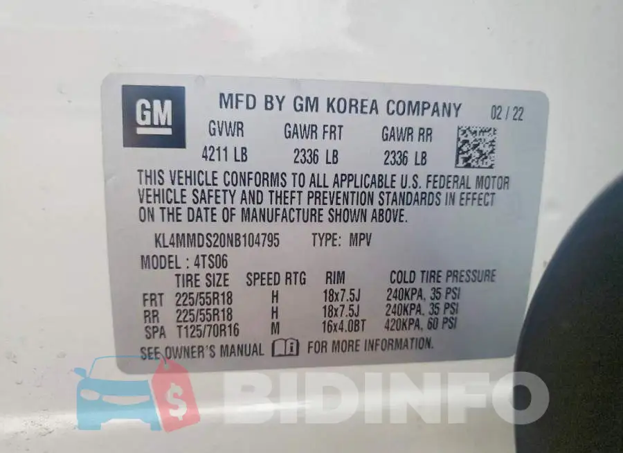 KL4MMDS20NB104795 Photo# 13
