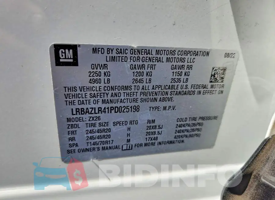 LRBAZLR41PD025198 Photo# 12