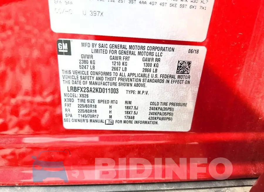 LRBFX2SA2KD011003 Photo# 13