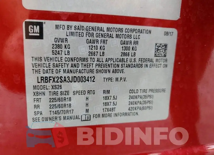 LRBFX2SA3JD003412 Photo# 13