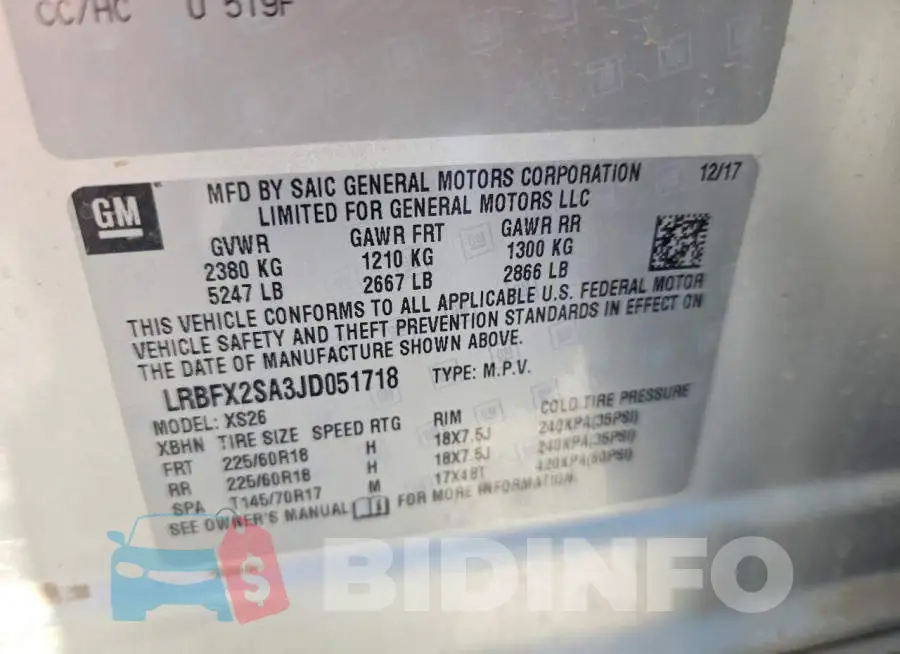 LRBFX2SA3JD051718 Photo# 13
