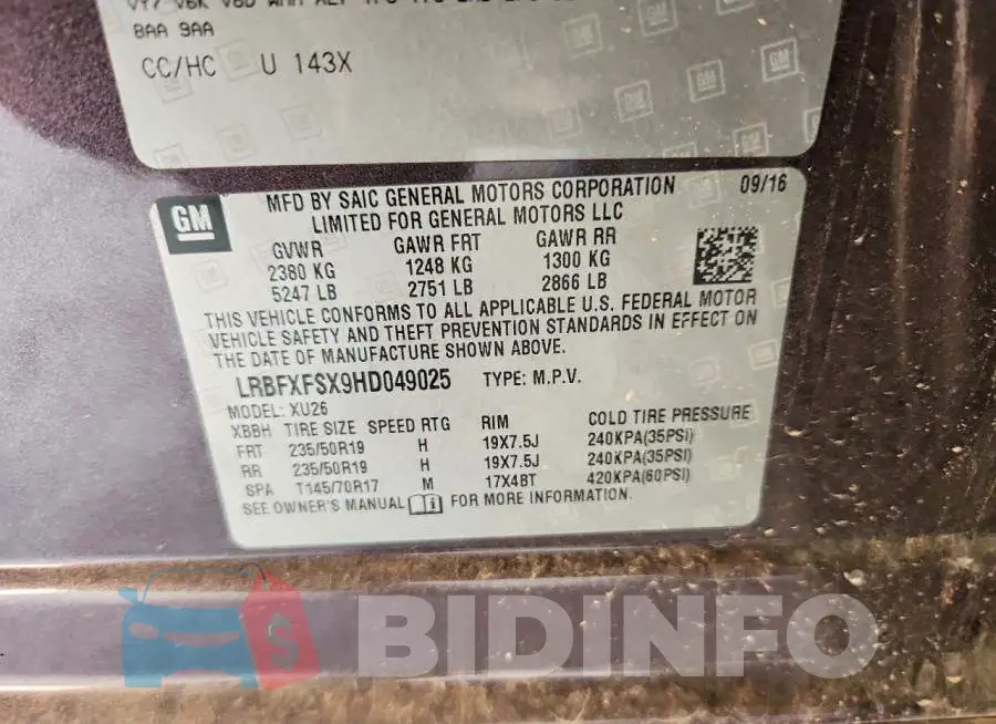 LRBFXFSX9HD049025 Photo# 13
