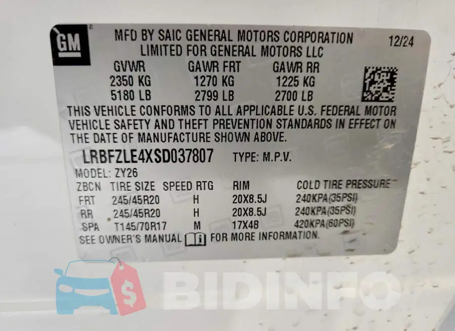 LRBFZLE4XSD037807 Photo# 12
