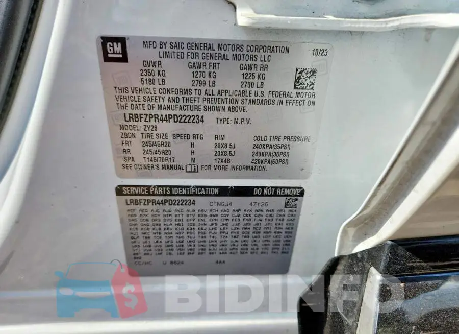 LRBFZPR44PD222234 Photo# 14