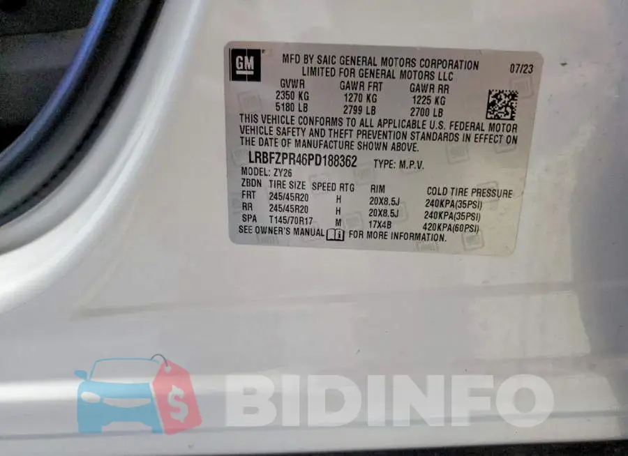 LRBFZPR46PD188362 Photo# 13