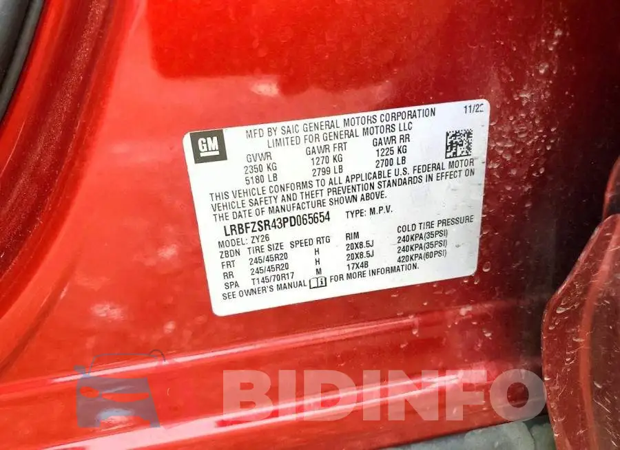LRBFZSR43PD065654 Photo# 13