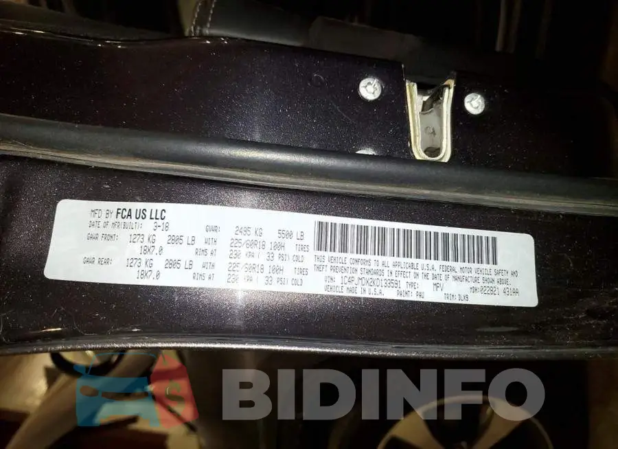 1C4PJMDX2KD133591 Photo# 14