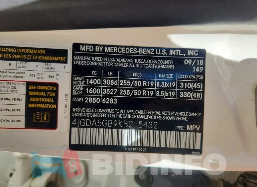 4JGDA5GB9KB215432 Photo# 12