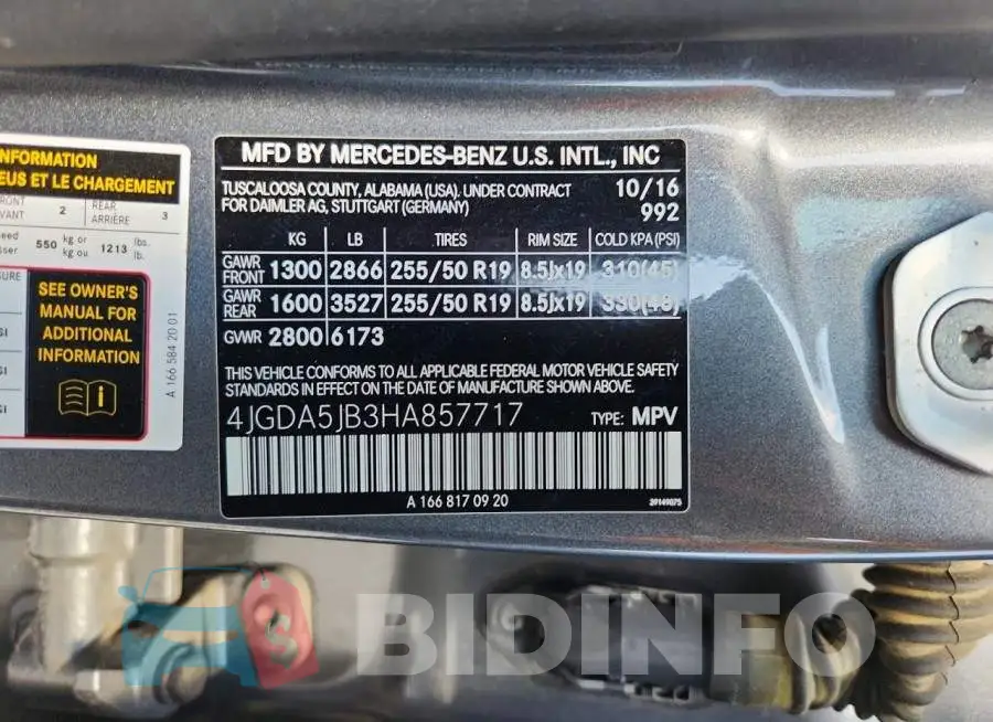 4JGDA5JB3HA857717 Photo# 13