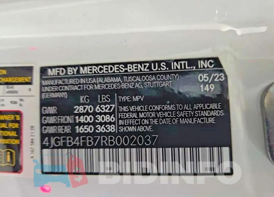 4JGFB4FB7RB002037 Photo# 10