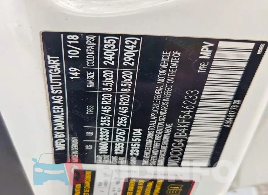 WDC0G4JB4KF546233 Photo# 13