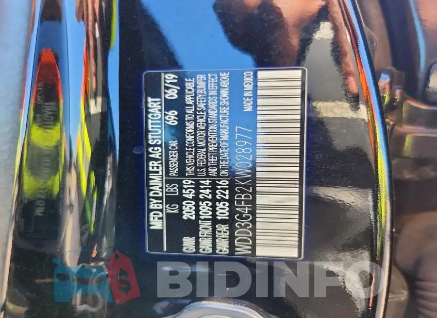WDD3G4FB2KW028977 Photo# 12