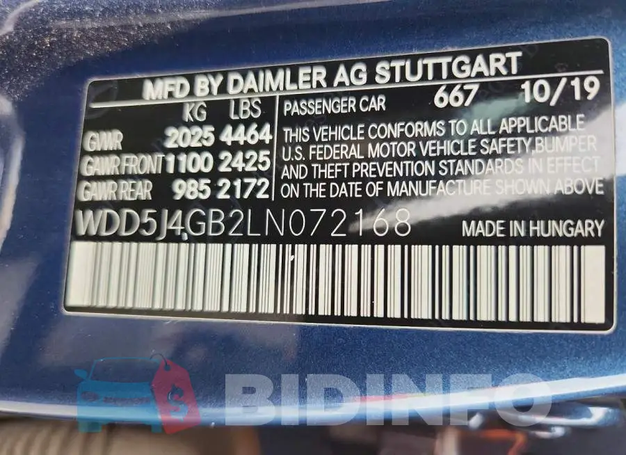 WDD5J4GB2LN072168 Photo# 13