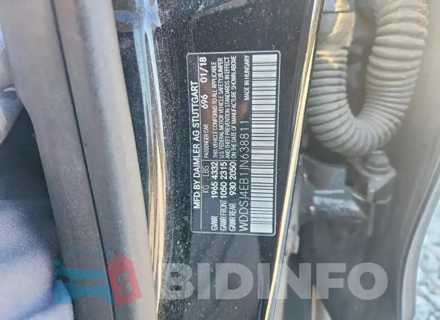 WDDSJ4EB1JN638811 Photo# 12