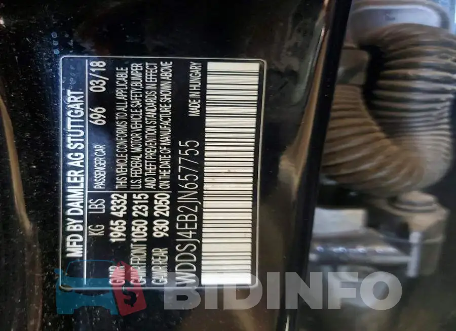 WDDSJ4EB2JN657755 Photo# 12