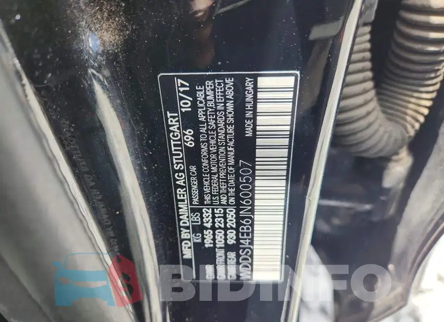 WDDSJ4EB6JN600507 Photo# 12