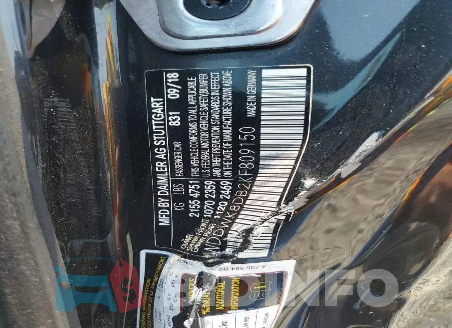 WDDWK8DB2KF809150 Photo# 12