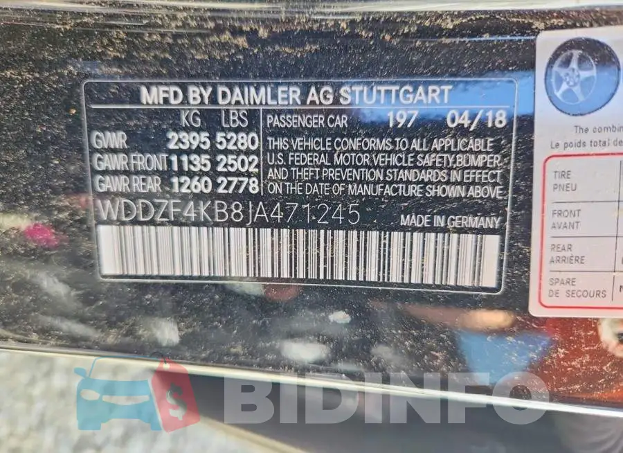 WDDZF4KB8JA471245 Photo# 13