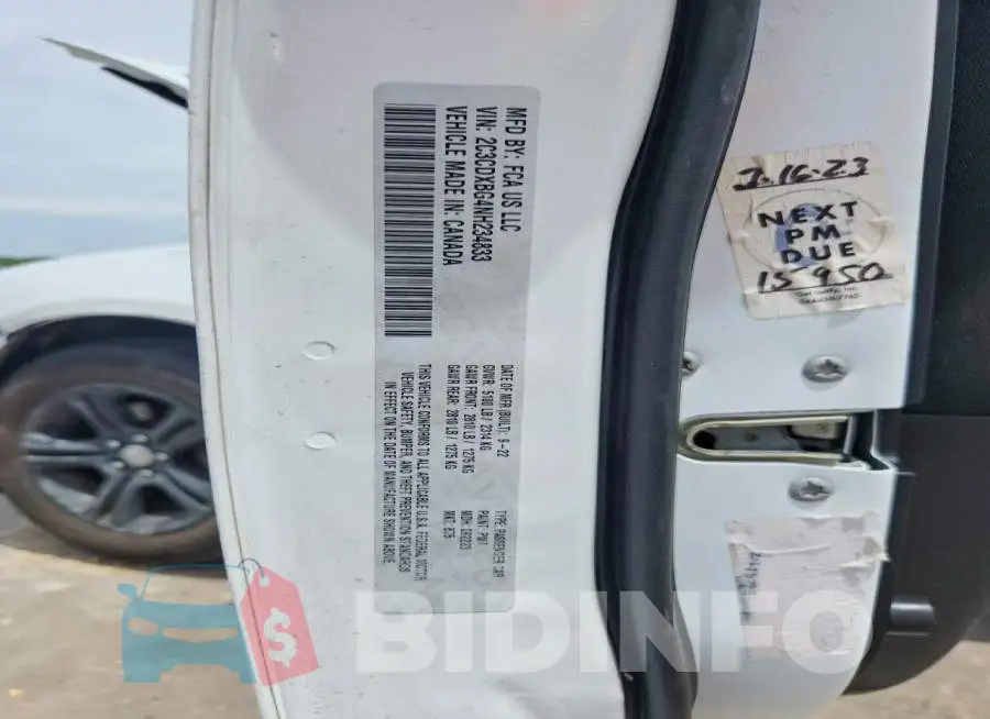 2C3CDXBG4NH234833 Photo# 13