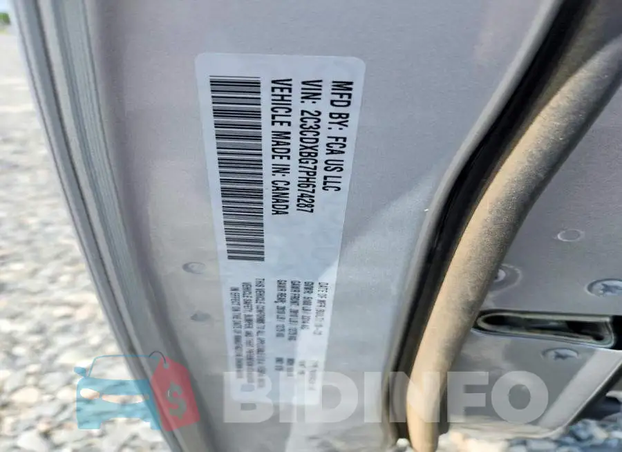 2C3CDXBG7PH674287 Photo# 12