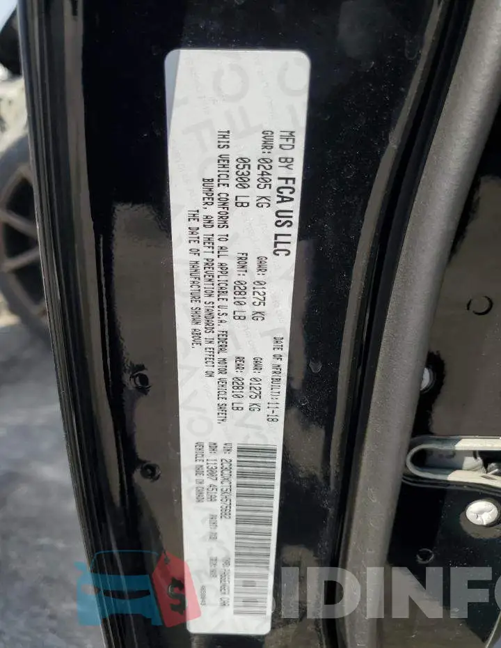 2C3CDXCT5KH575682 Photo# 13